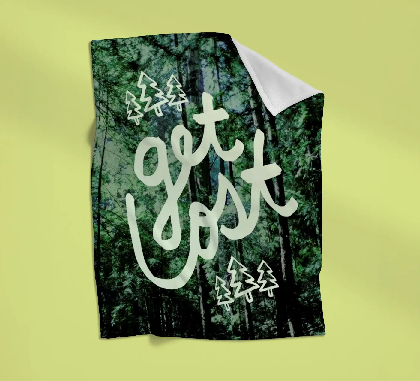 Get Lost Forest fleecedeken van Leah Flores