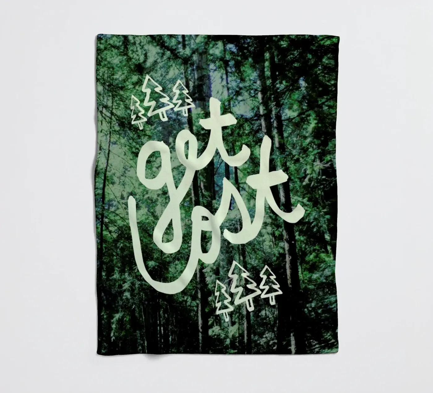Get Lost Forest fleecedeken van Leah Flores