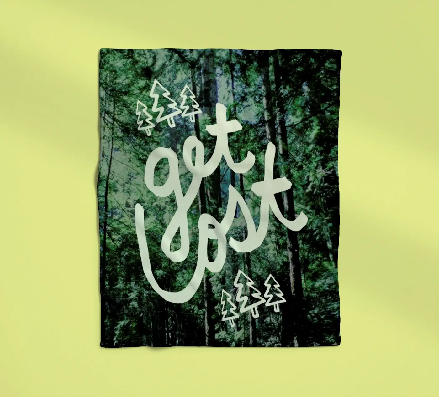 Get Lost Forest fleecedeken van Leah Flores