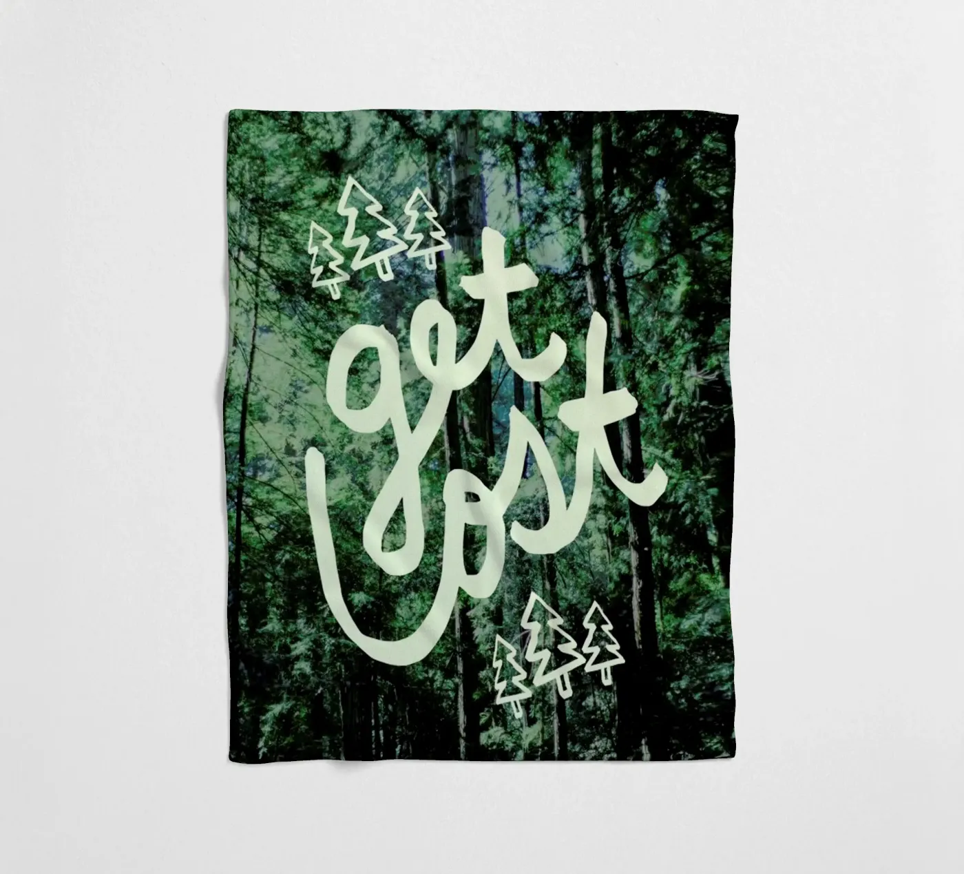 Get Lost Forest fleecedeken van Leah Flores