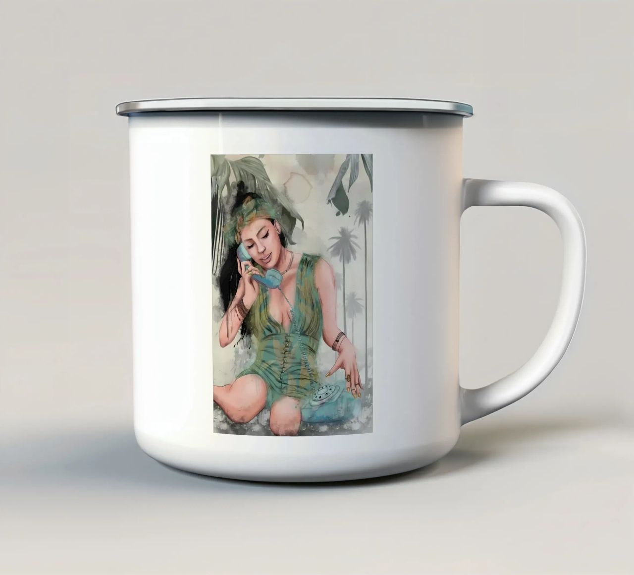 Watercolor Splash tazza in smalto da Renesme