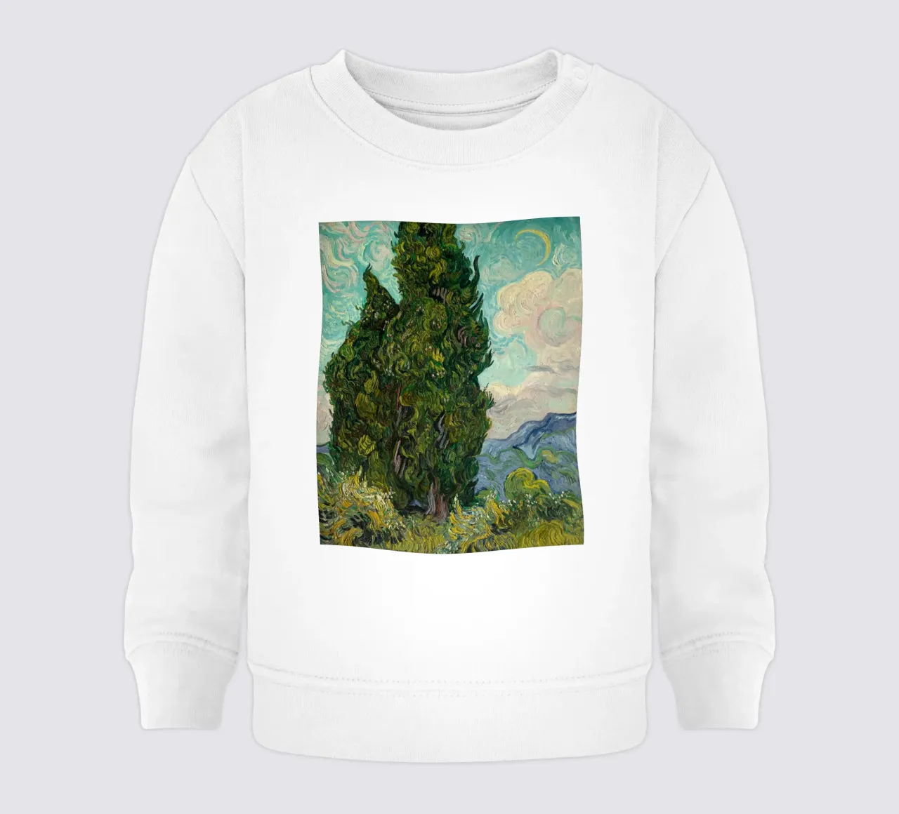 Vincent Van Gogh - Cipressi felpa neonato da Timeless Artworks