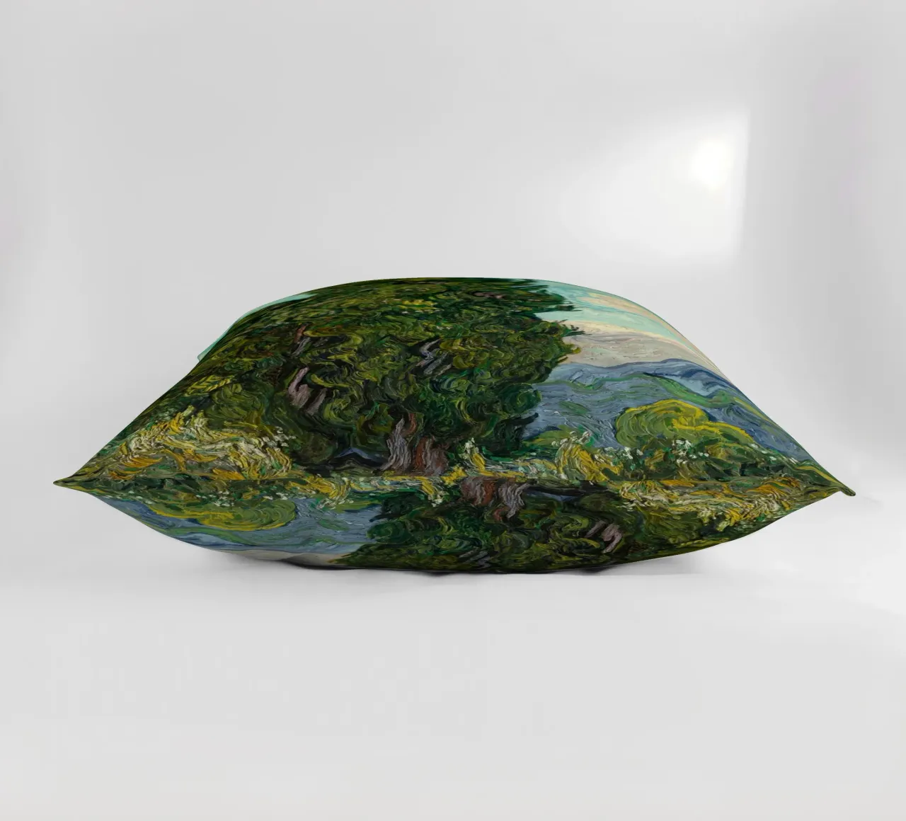 Vincent Van Gogh - Cypresses decorative cushion by Timeless Artworks