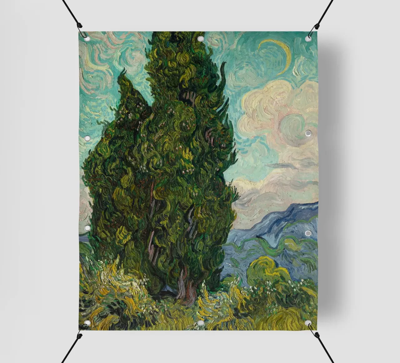 Vincent Van Gogh - Cipressi telo in pvc da Timeless Artworks