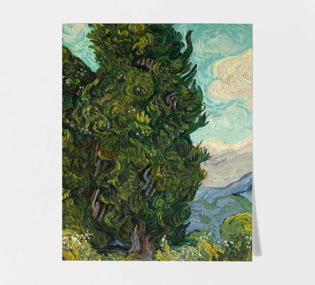 Vincent Van Gogh - Cyprès planche autocollant de Timeless Artworks