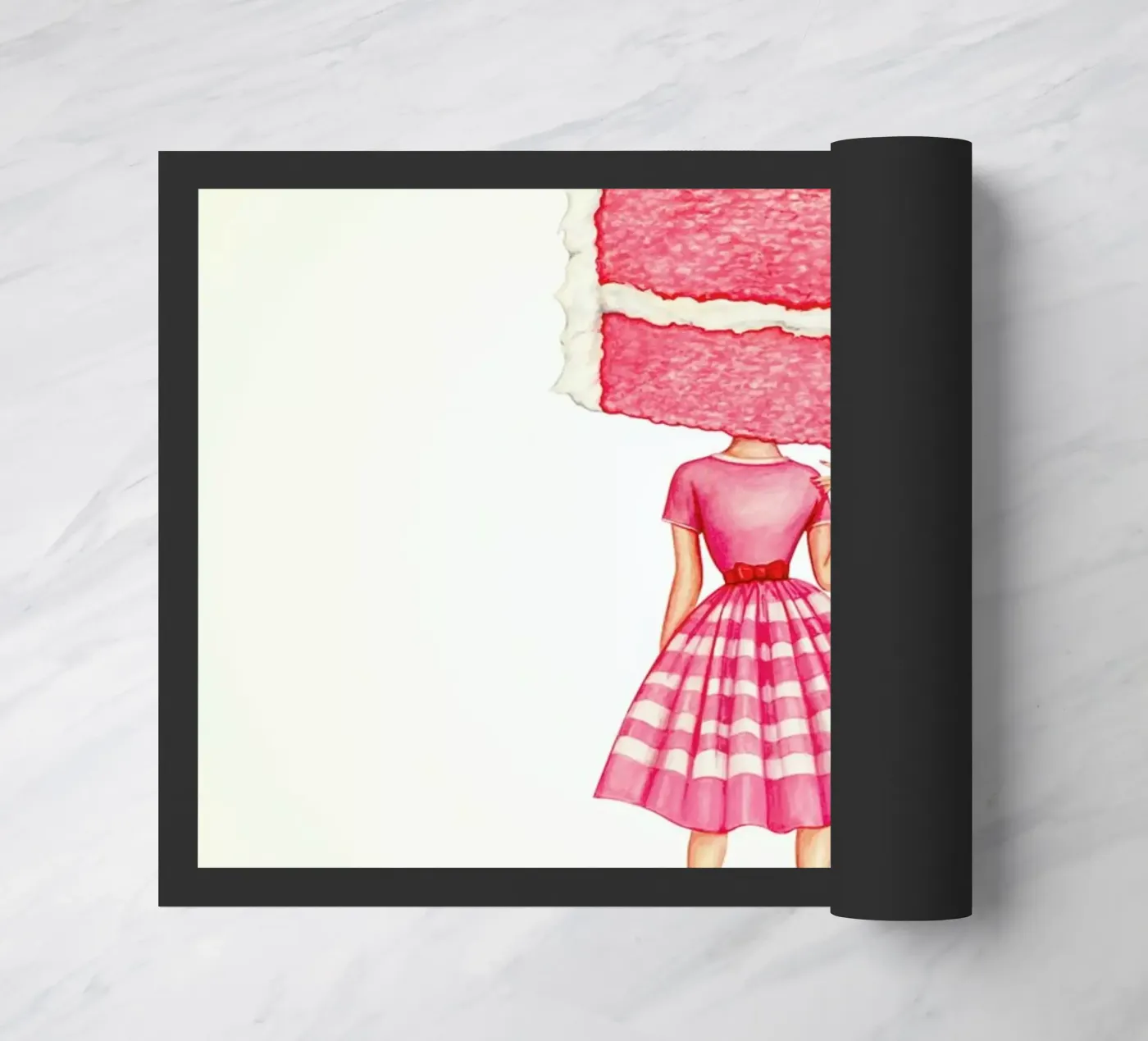 Cake Heads Cherry doormat by Kelly Gilleran