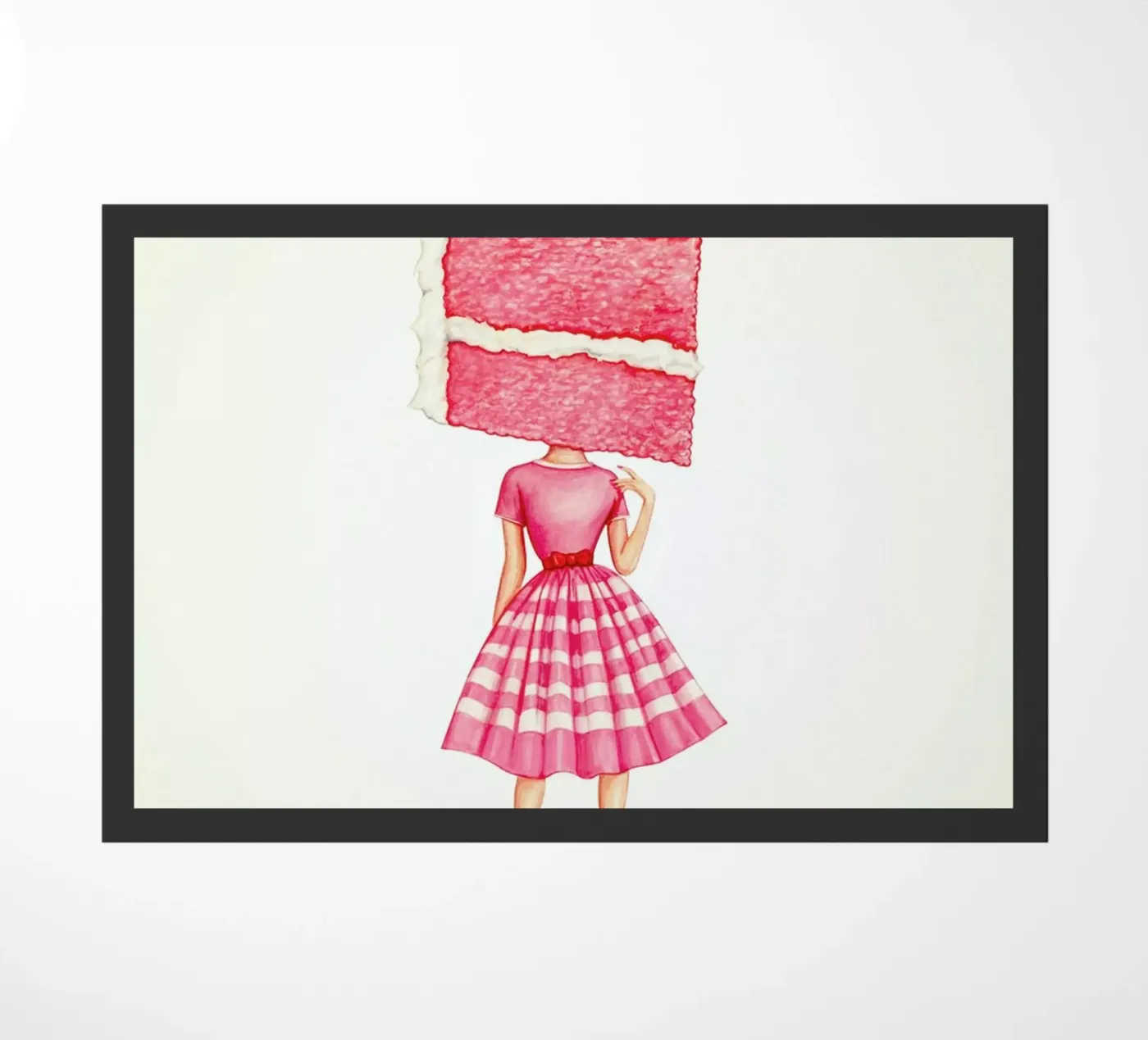 Cake Heads Cherry doormat by Kelly Gilleran