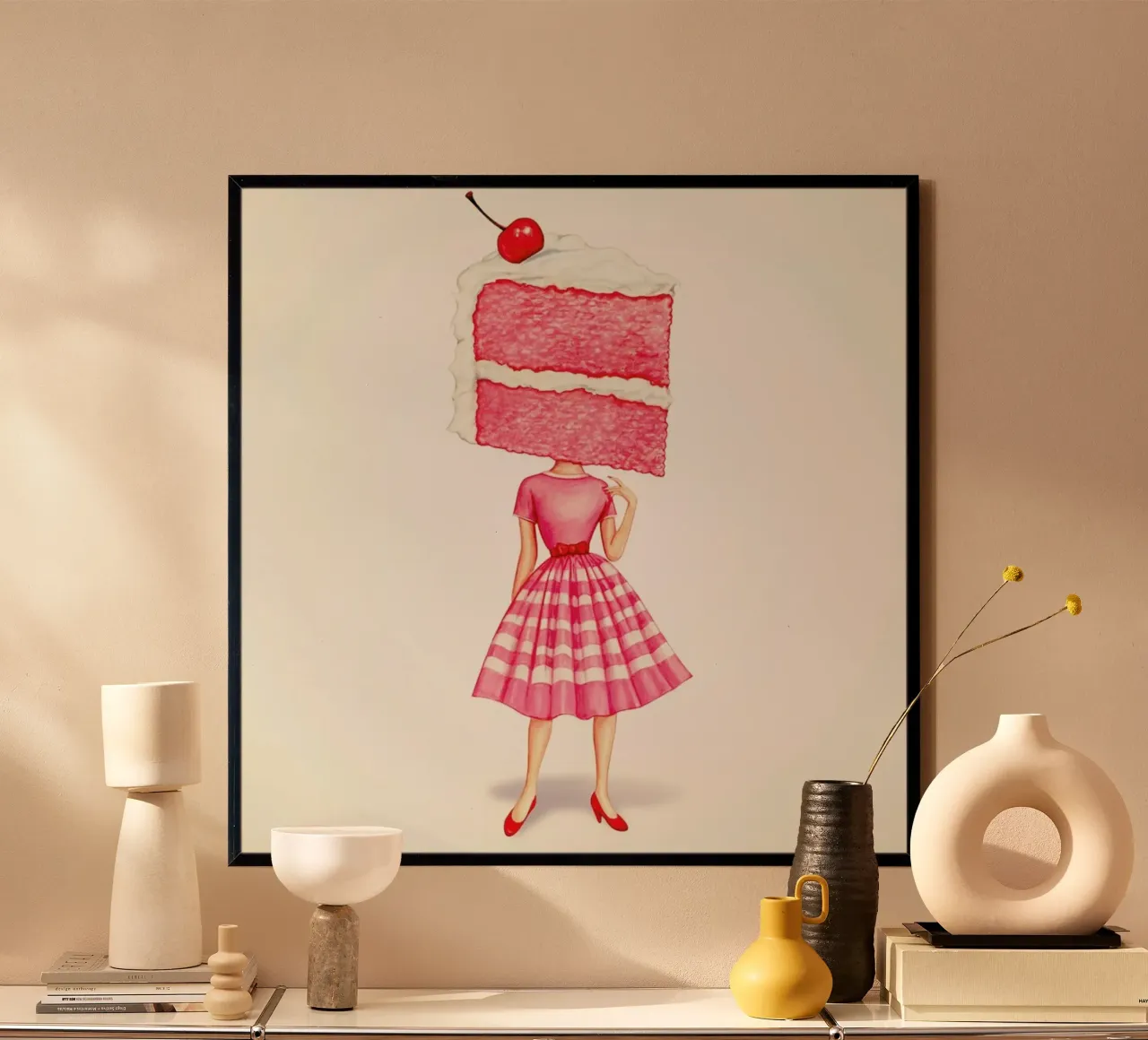 Cake Heads Cherry poster da Kelly Gilleran