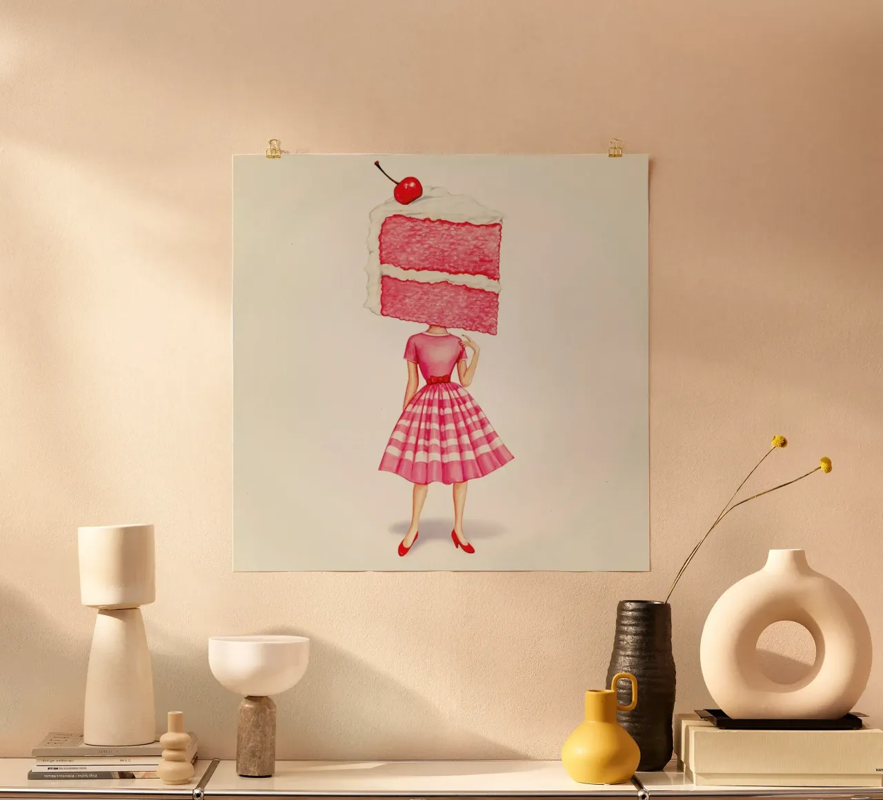 Cake Heads Cherry poster da Kelly Gilleran