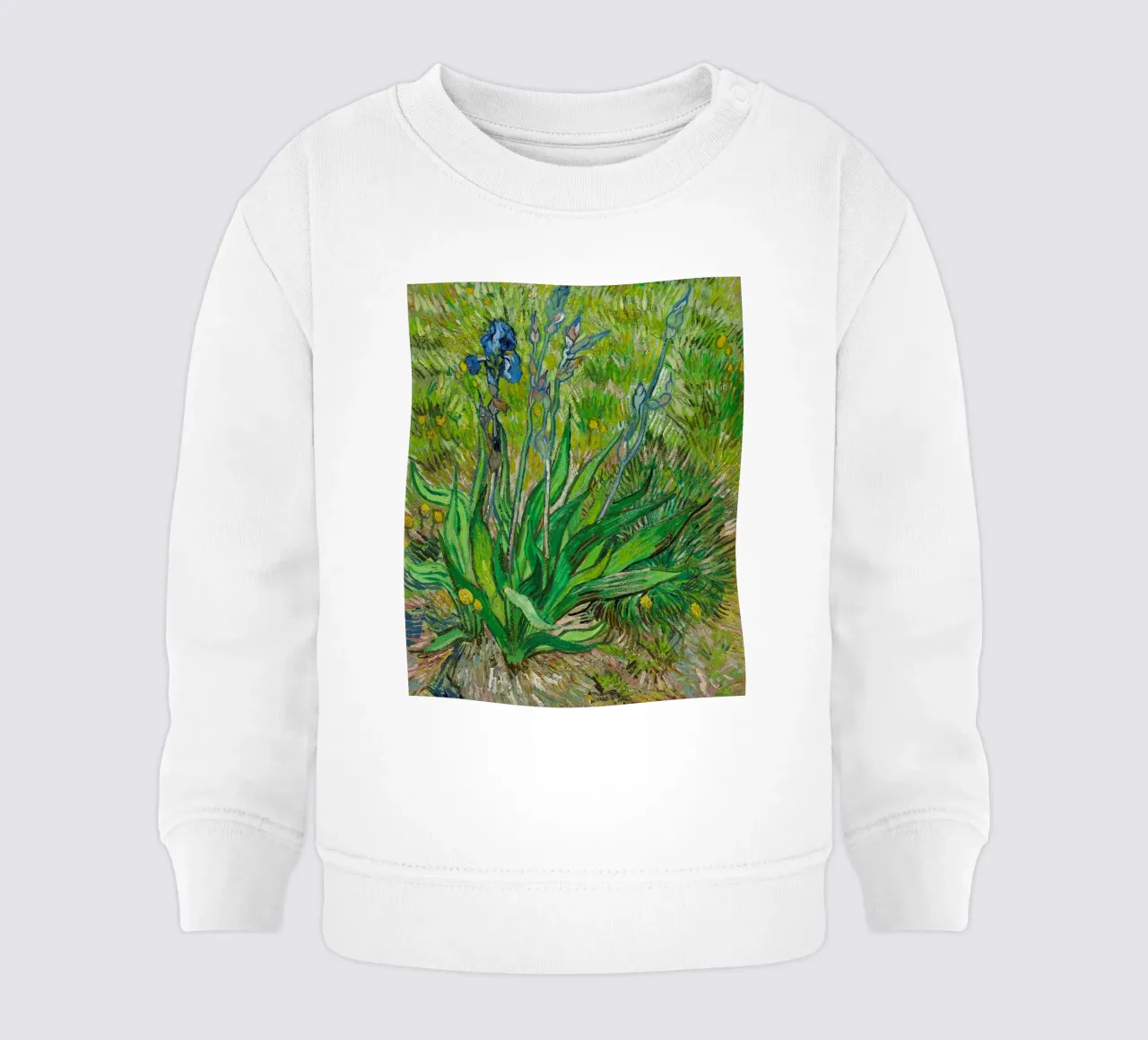 Vincent Van Gogh - L'iris felpa neonato da Timeless Artworks