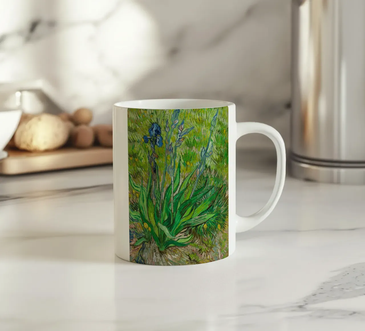 Vincent Van Gogh - L'iris tazza in ceramica da Timeless Artworks