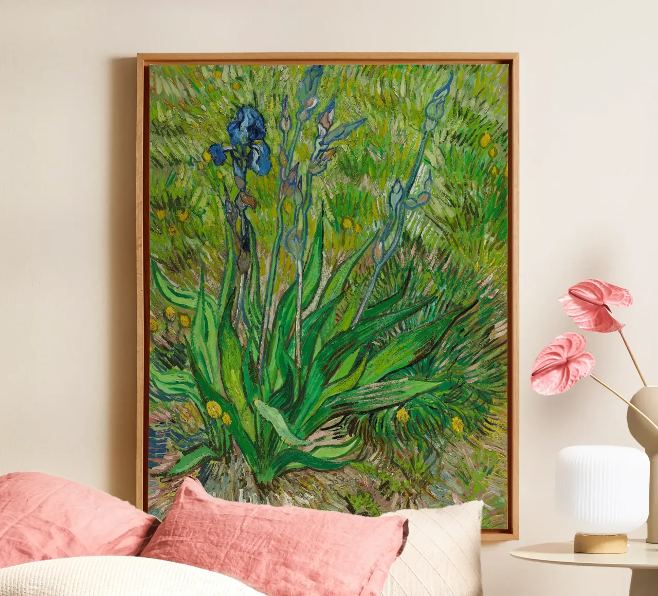 Vincent Van Gogh - L'iris tela con Cornice a cassetta da Timeless Artworks