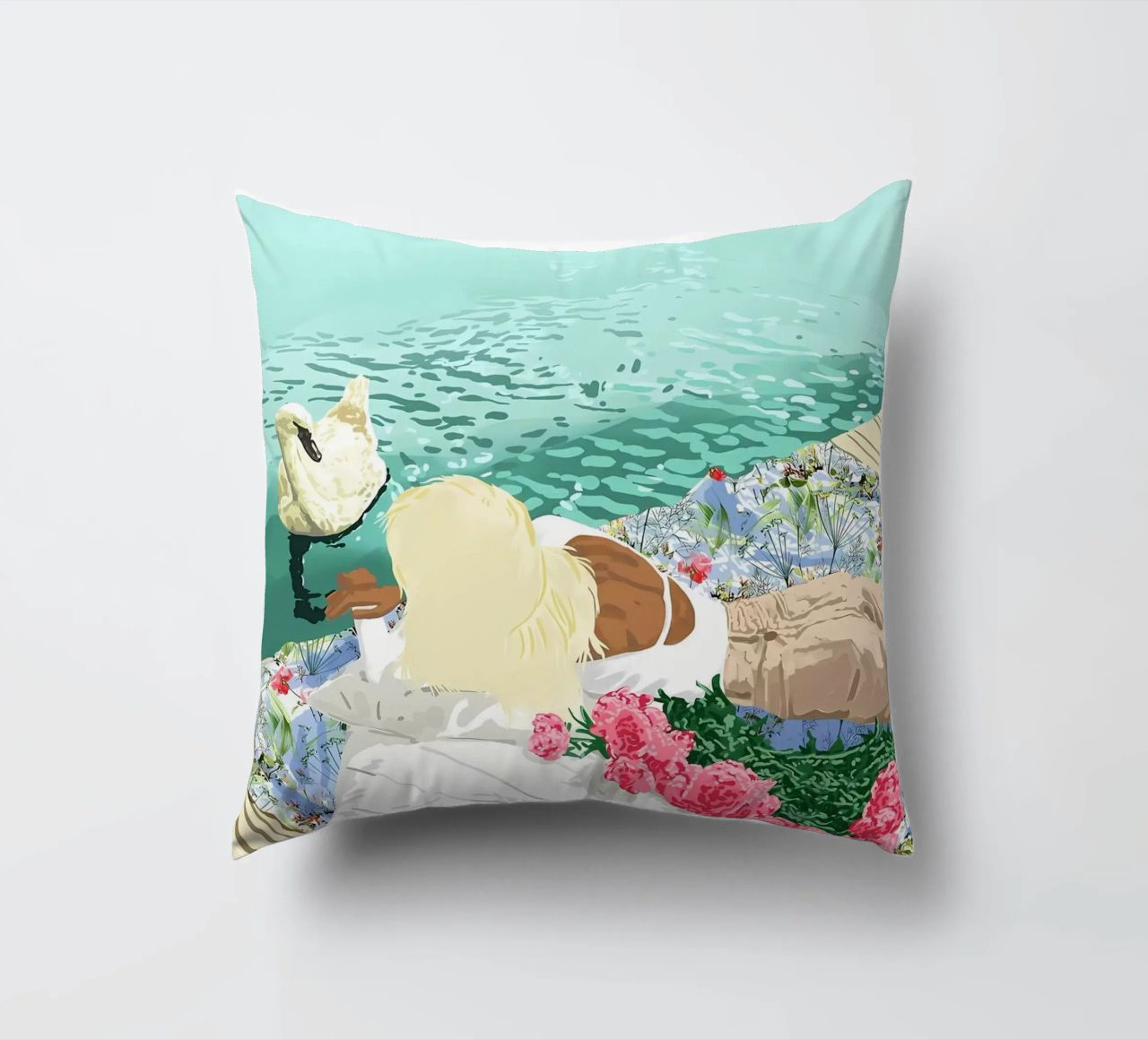 Le cœur sur la main coussin de Desiyatnikov