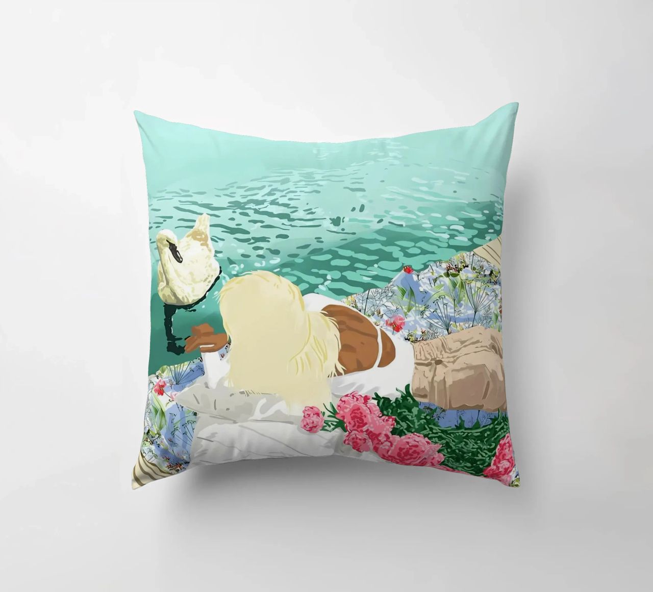 Le cœur sur la main coussin de Desiyatnikov