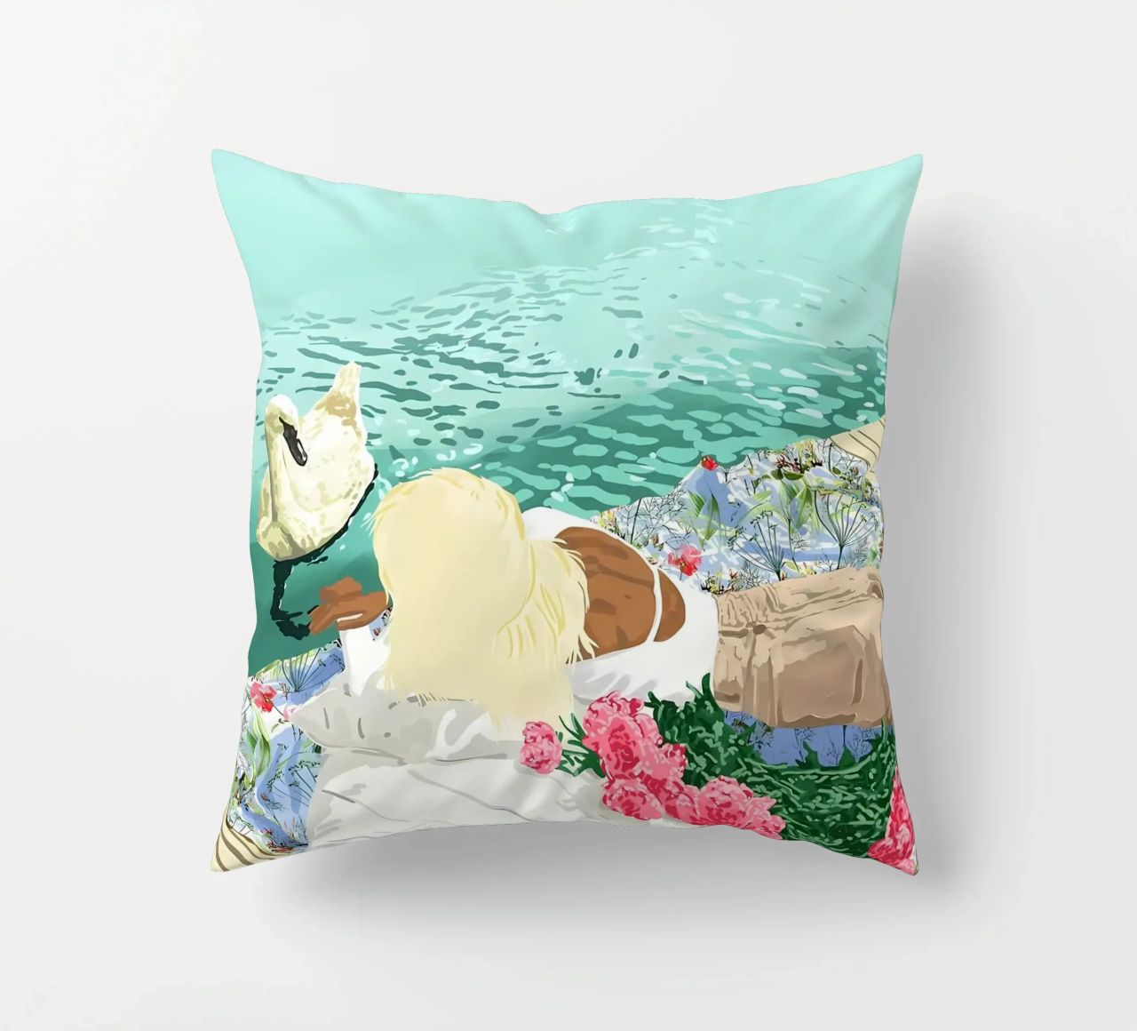 Le cœur sur la main coussin de Desiyatnikov