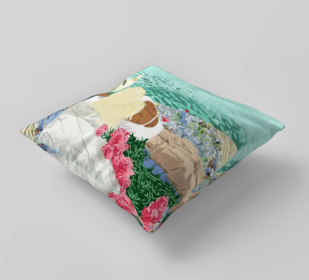Le cœur sur la main coussin de Desiyatnikov