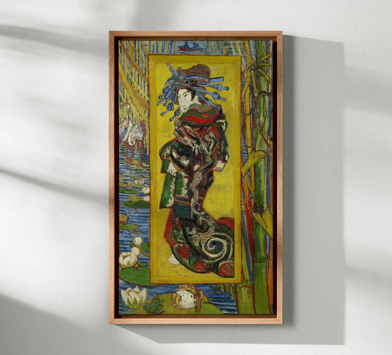 Vincent Van Gogh - The Courtesan (after Eisen) canvas with Floater frame by Timeless Artworks