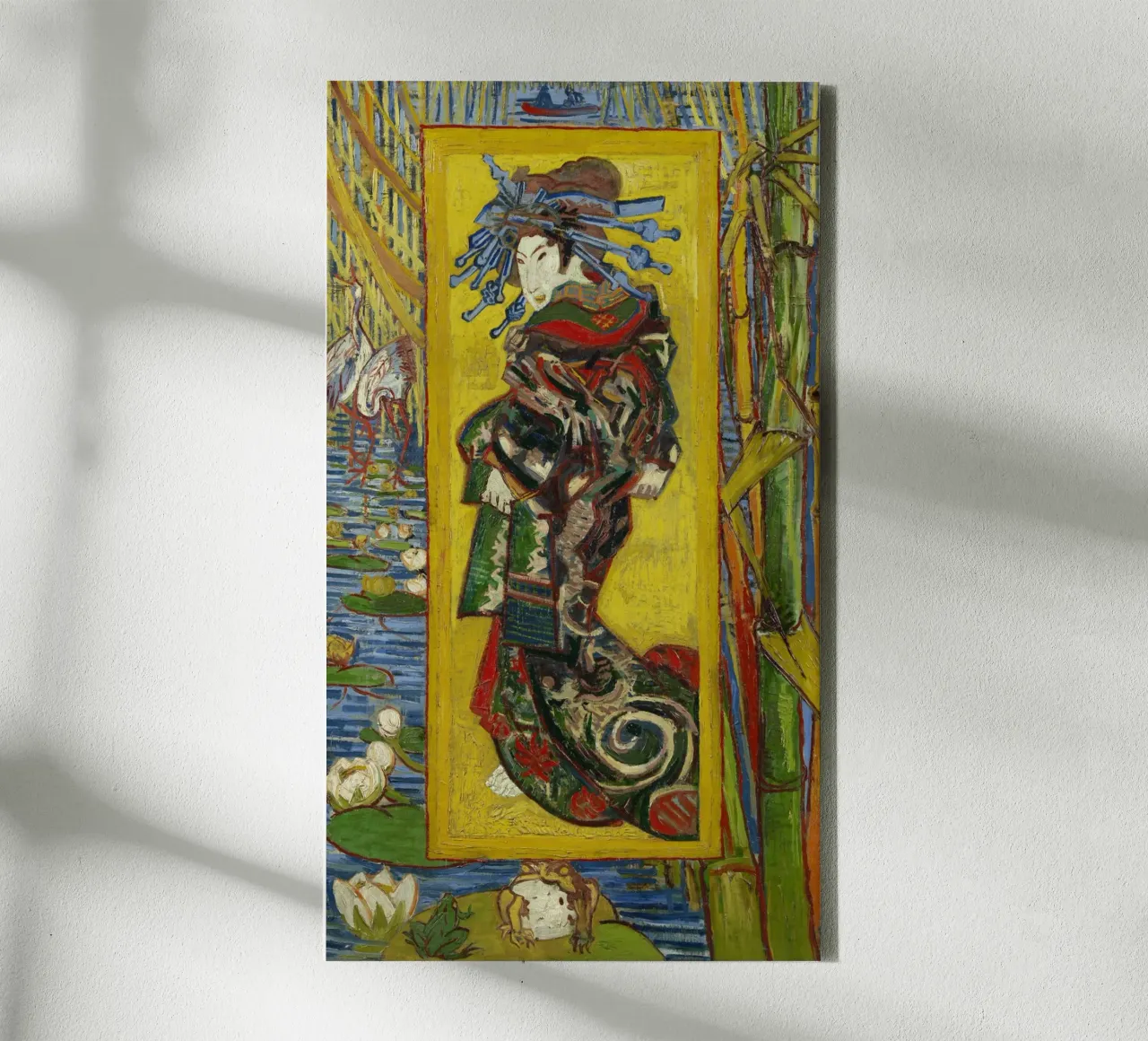Vincent Van Gogh - The Courtesan (after Eisen) canvas with Floater frame by Timeless Artworks