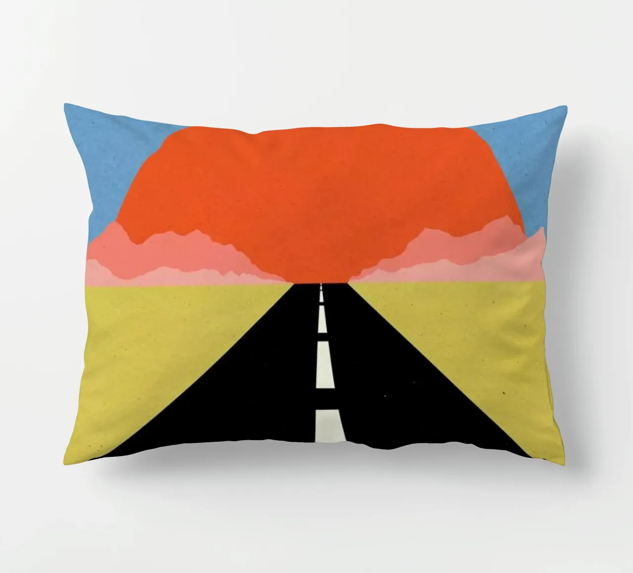Road to Sun decorative cushion by Rosi Feist