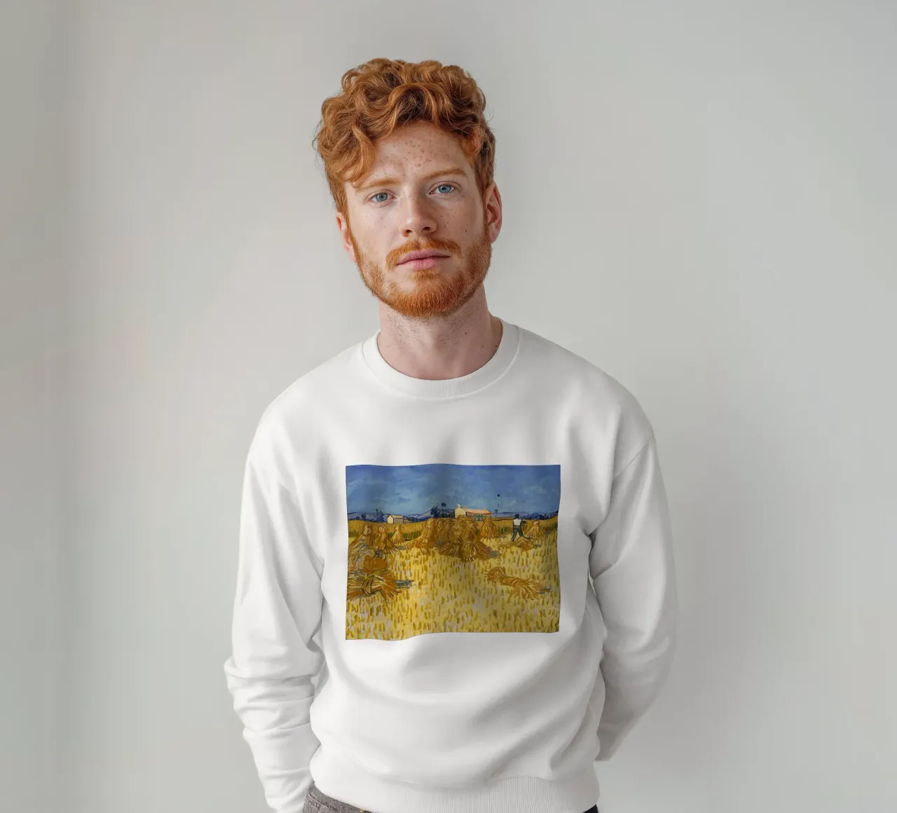 Vincent Van Gogh - Raccolta di mais in Provenza felpa da Timeless Artworks