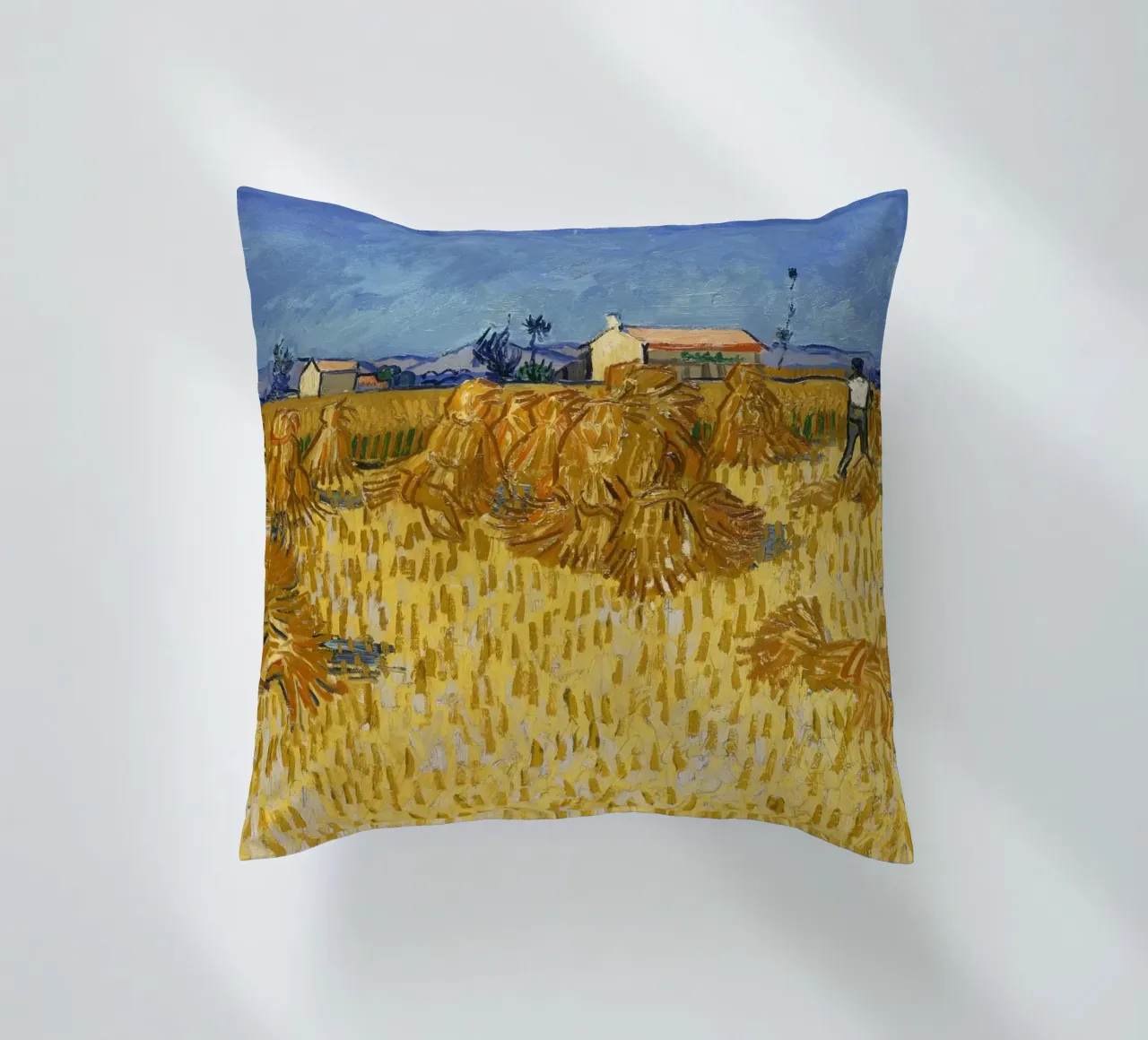 Vincent Van Gogh - Raccolta di mais in Provenza cuscino da Timeless Artworks