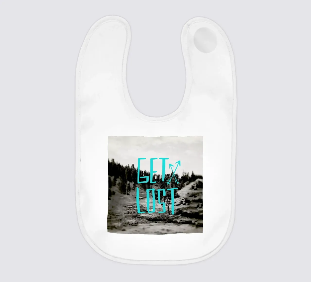 Get Lost - Teal bavaglino da Leah Flores