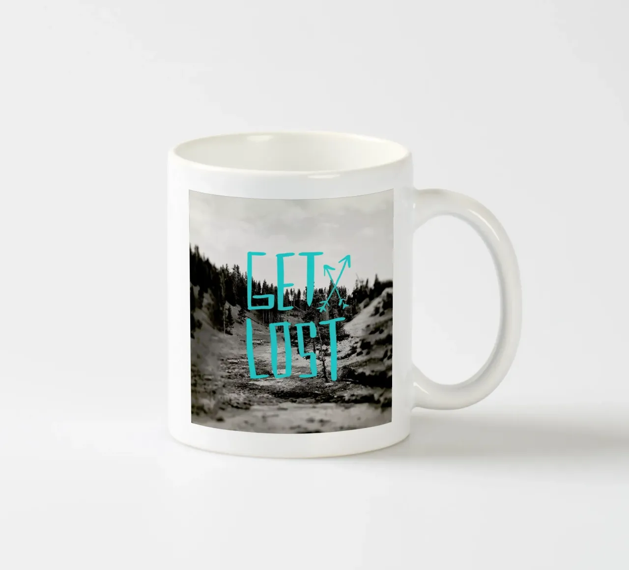 Get Lost - Teal tazza in ceramica da Leah Flores