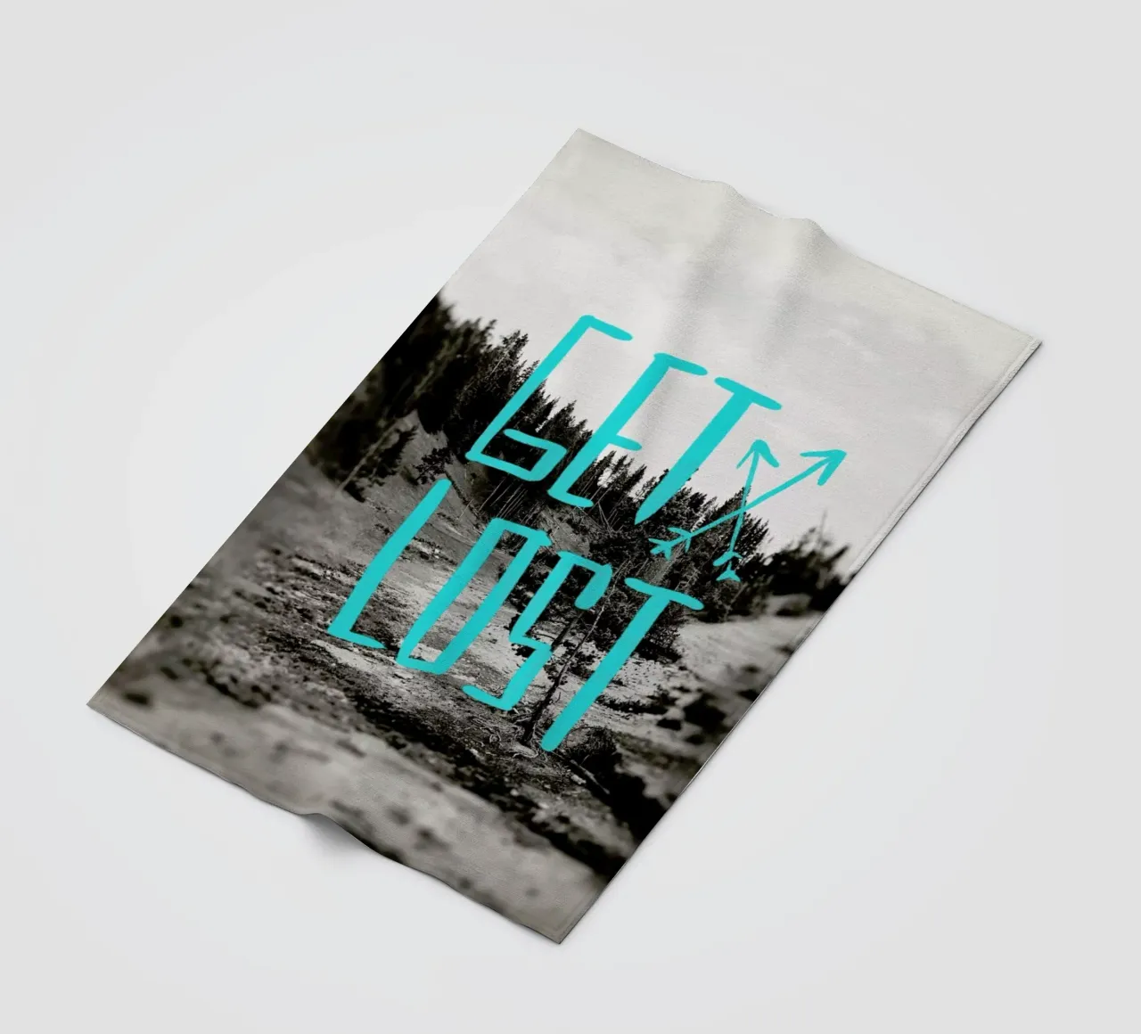 Get Lost - Teal coperta in pile da Leah Flores