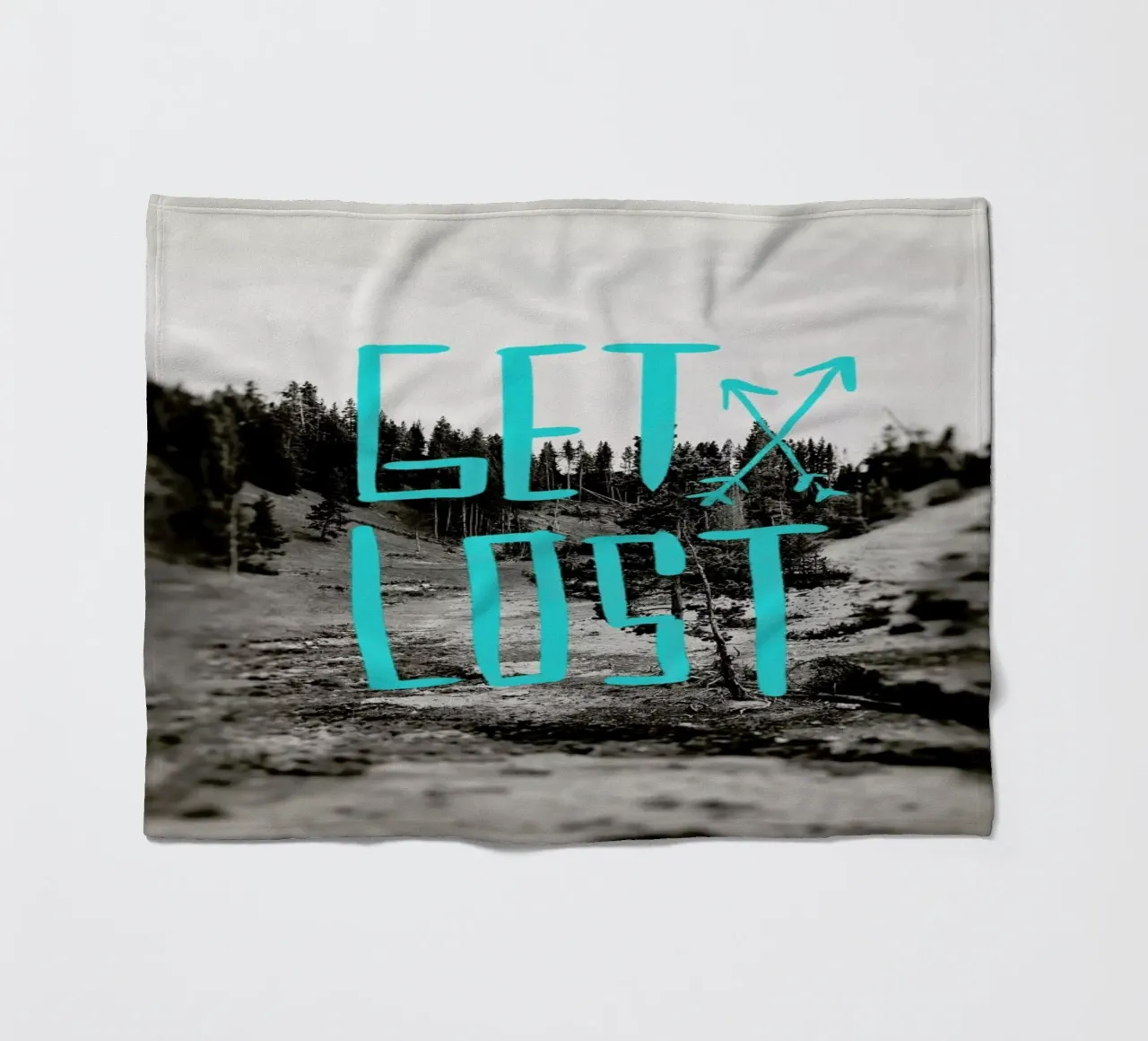 Get Lost - Teal coperta in pile da Leah Flores