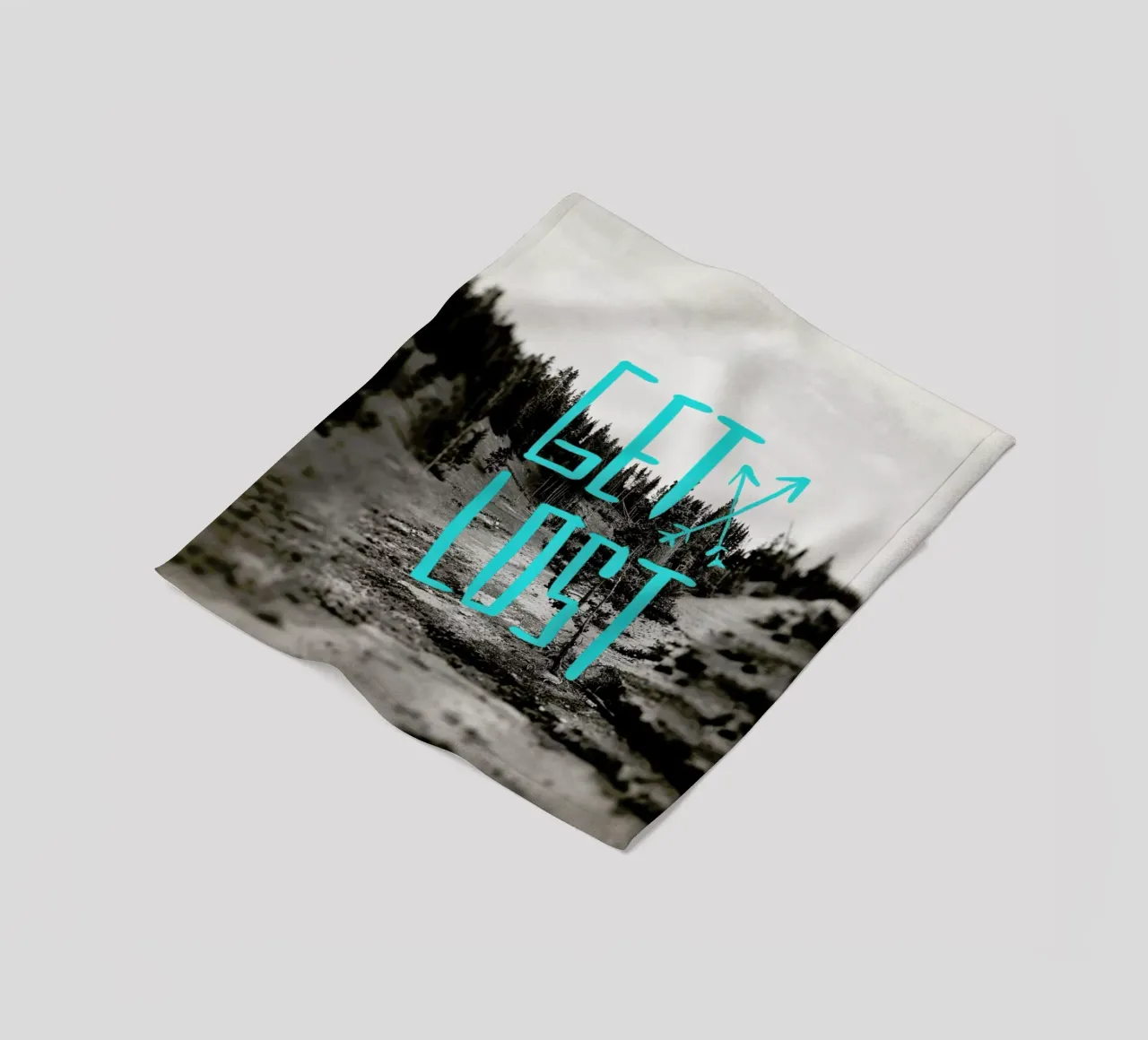 Get Lost - Teal coperta in pile da Leah Flores