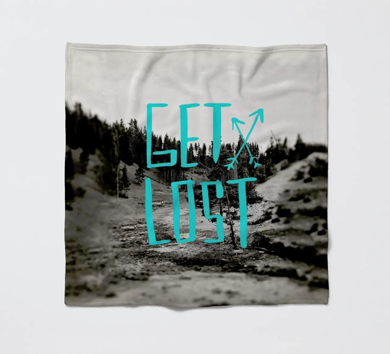 Get Lost - Teal coperta in pile da Leah Flores