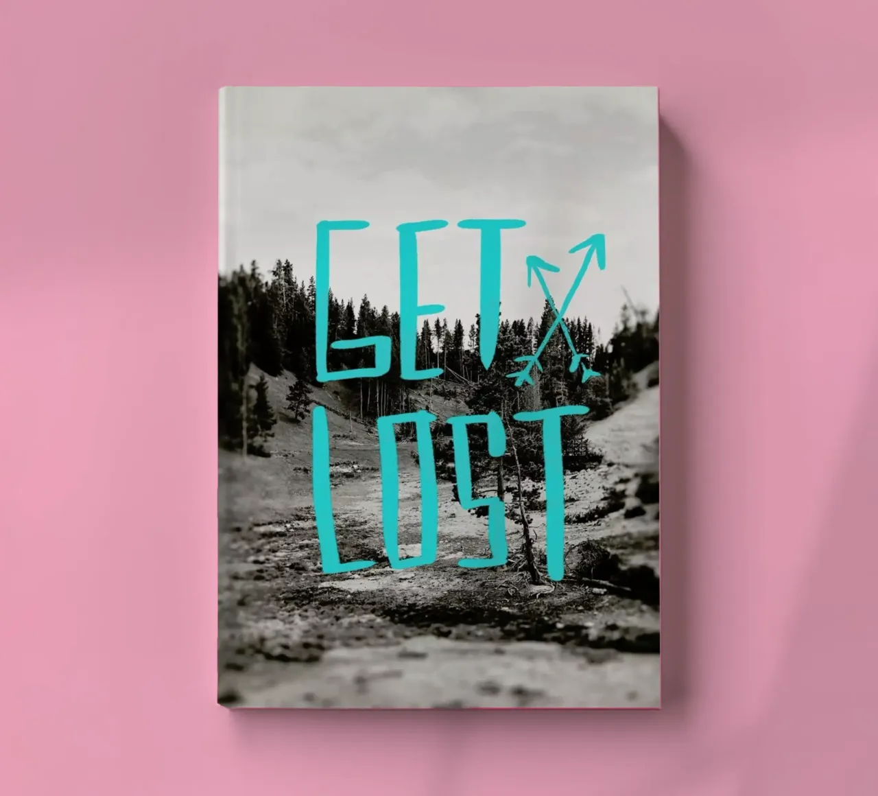 Get Lost - Teal notebook by Leah Flores