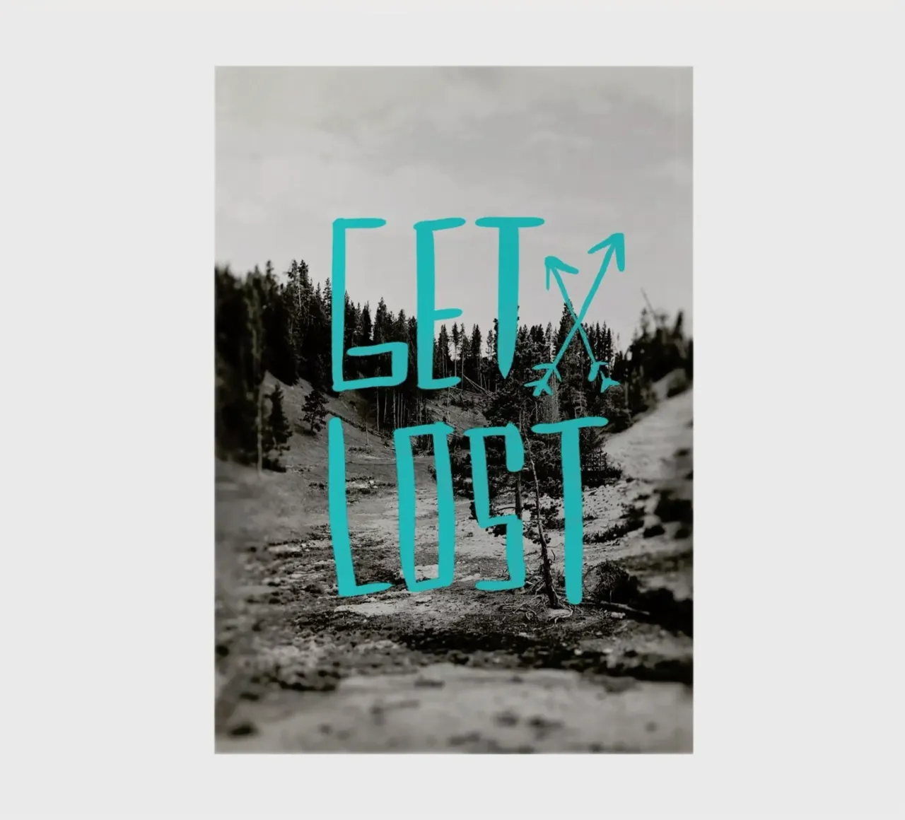 Get Lost - Teal notebook by Leah Flores