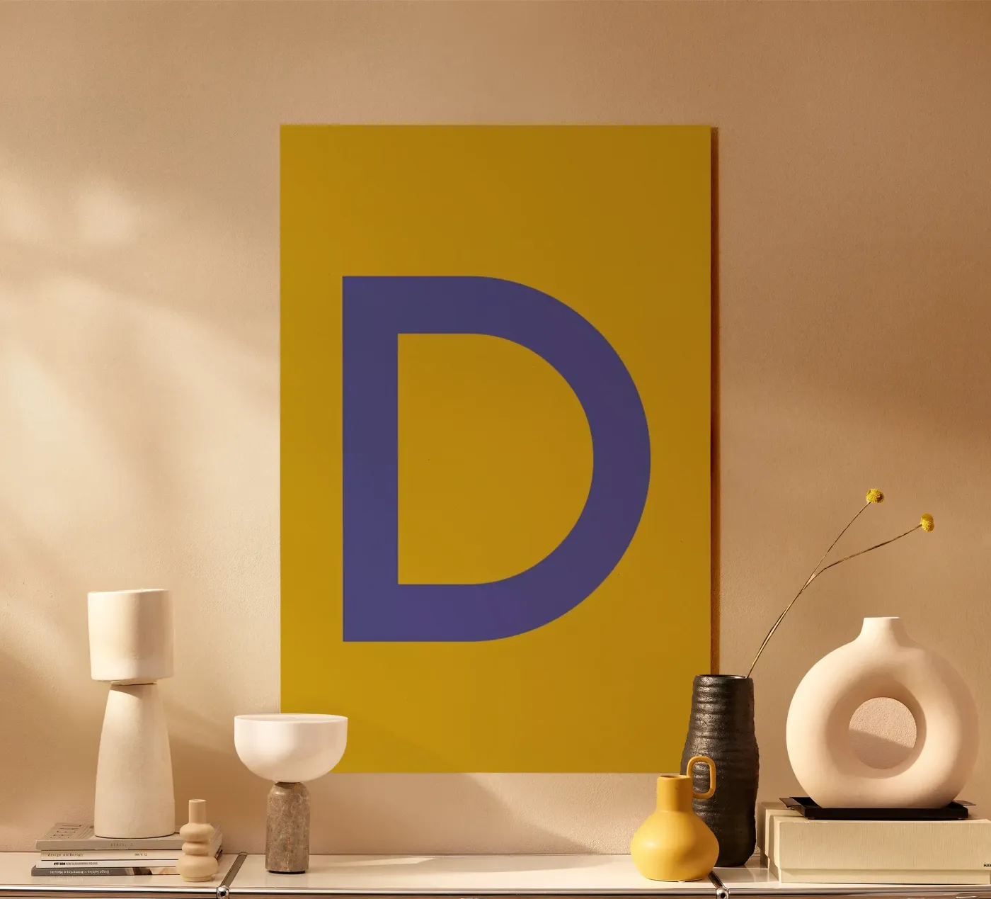 Yellow Letter D plexiglass da Studio One