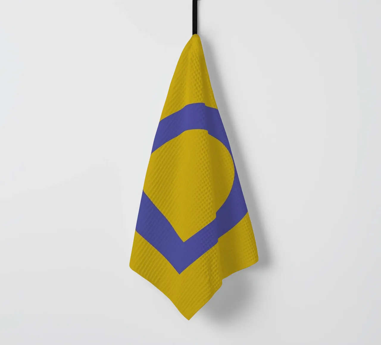 Yellow Letter D tea towel by Studio One
