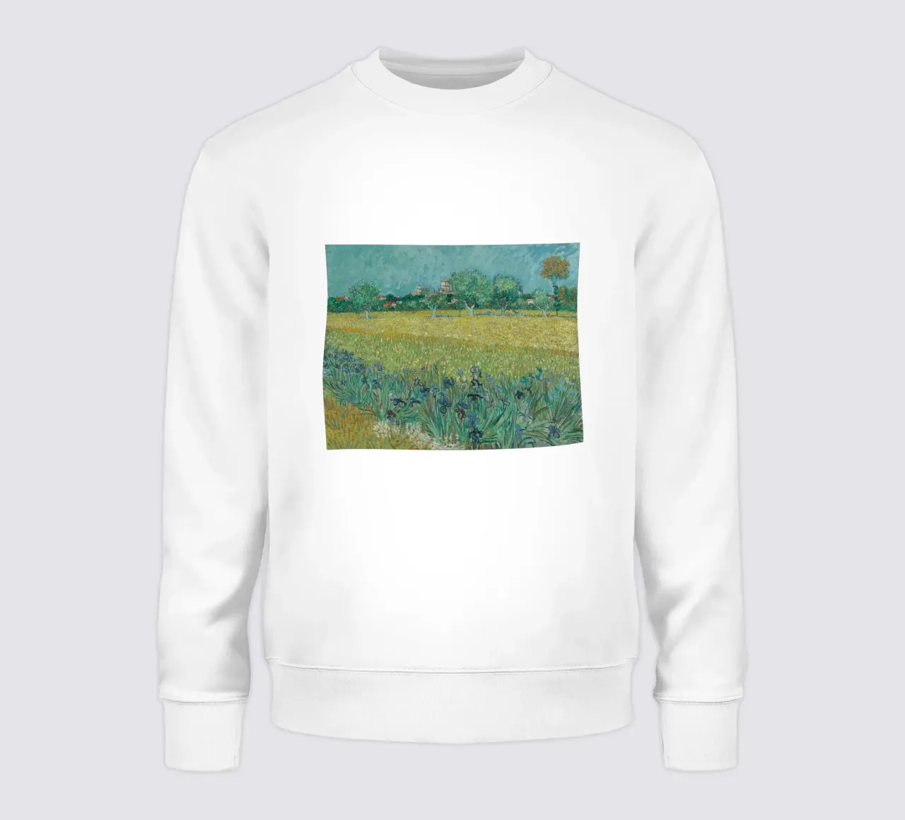 Vincent Van Gogh - Campo con iris vicino ad Arles felpa da Timeless Artworks