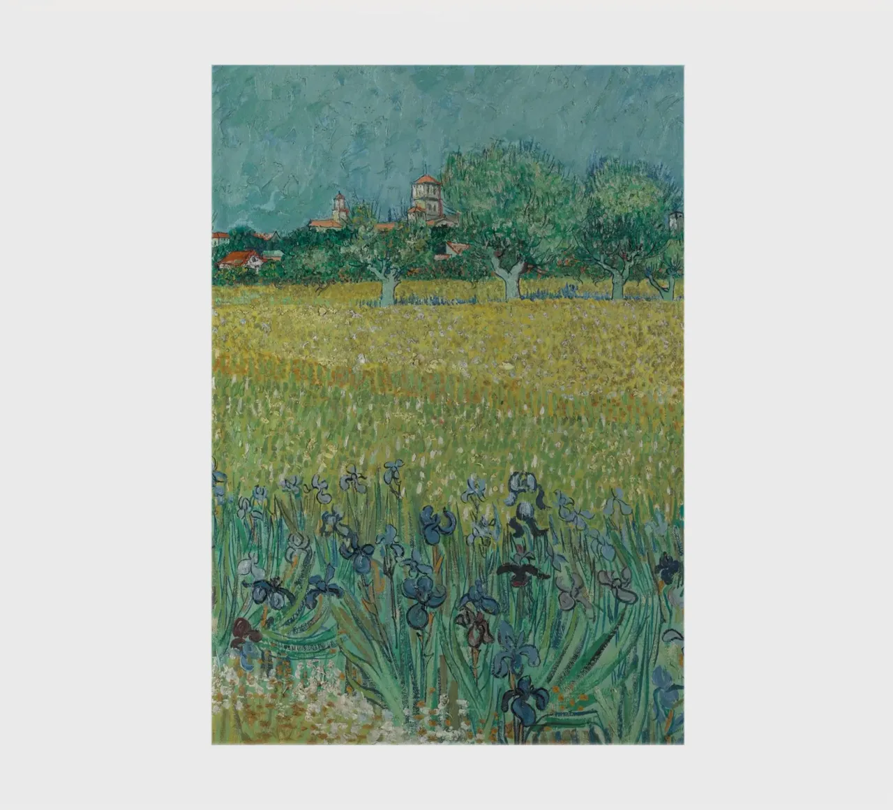Vincent Van Gogh - Field with Irises near Arles notebook by Timeless Artworks