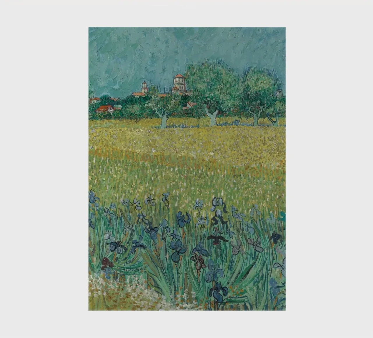Vincent Van Gogh - Field with Irises near Arles notebook by Timeless Artworks