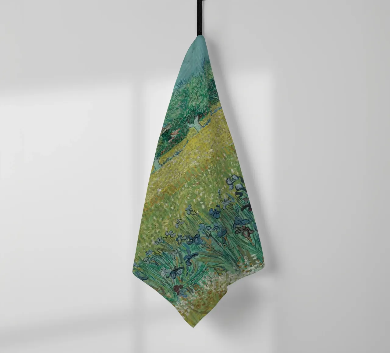 Vincent Van Gogh - Field with Irises near Arles tea towel by Timeless Artworks