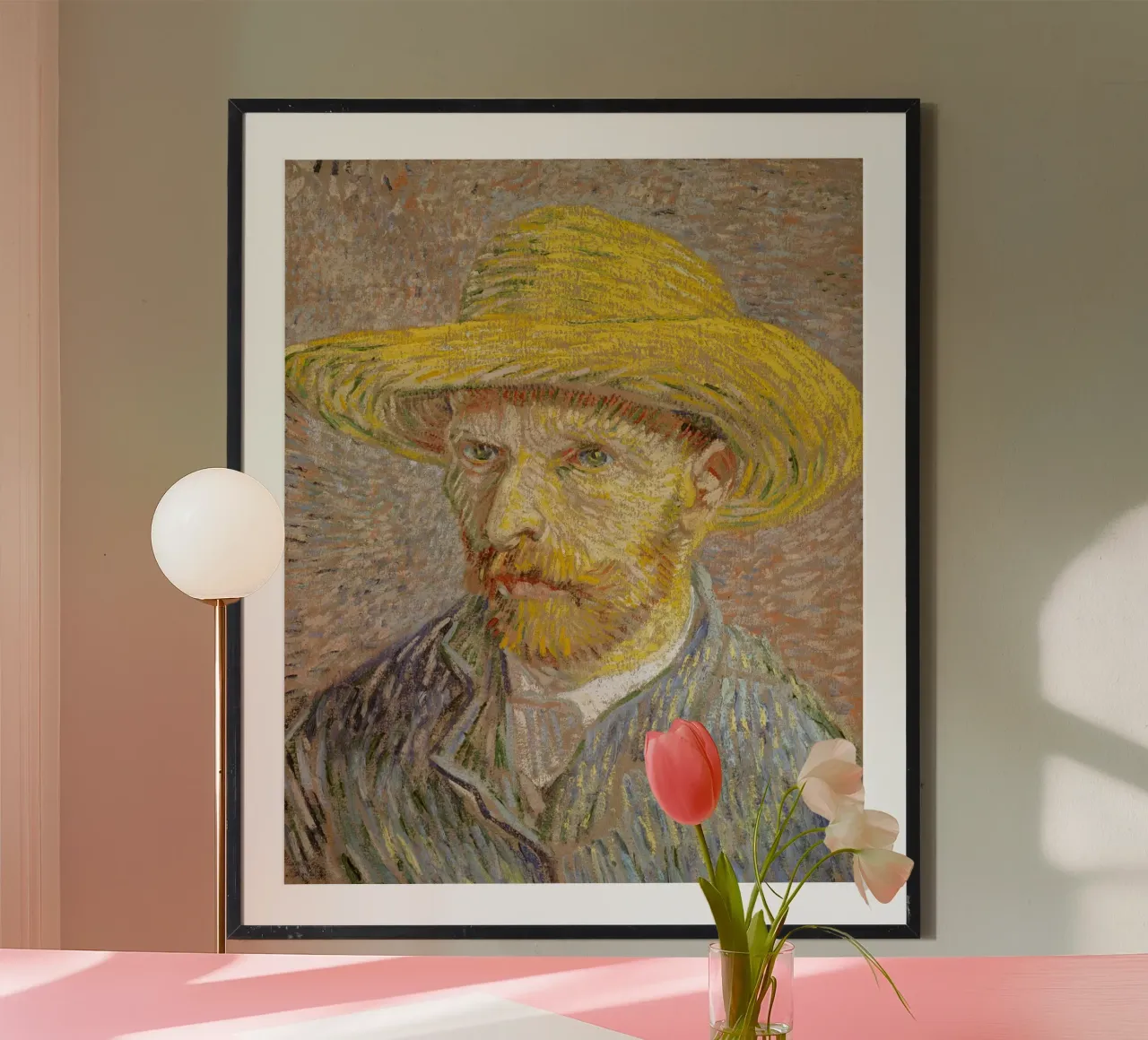 Vincent Van Gogh Self-Portrait with a Straw Hat, 1887 poster by Timeless Artworks