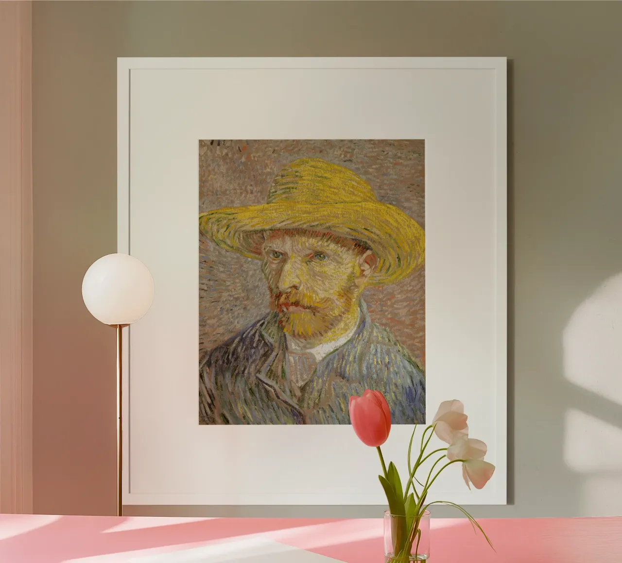 Vincent Van Gogh Self-Portrait with a Straw Hat, 1887 poster by Timeless Artworks