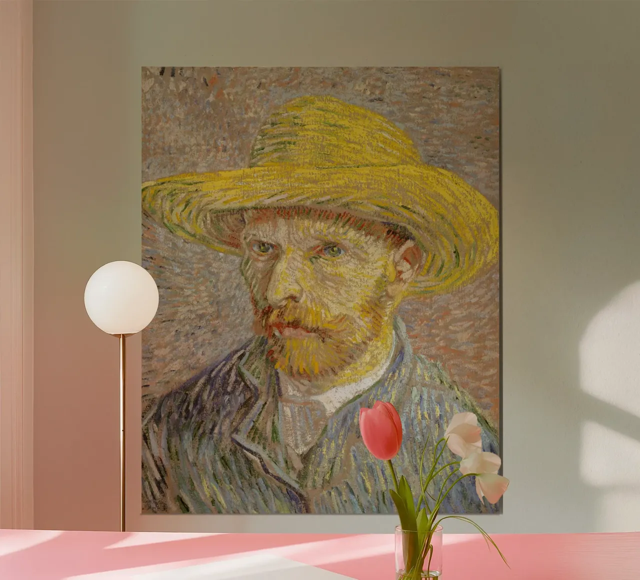 Vincent Van Gogh Self-Portrait with a Straw Hat, 1887 poster by Timeless Artworks
