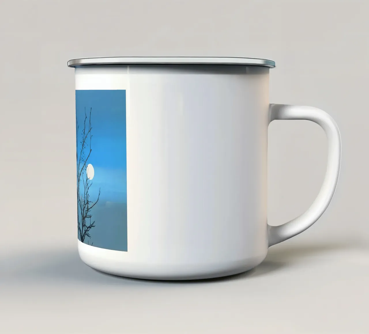 Bellissimo paesaggio lunare notturno tazza in smalto da Little Dean