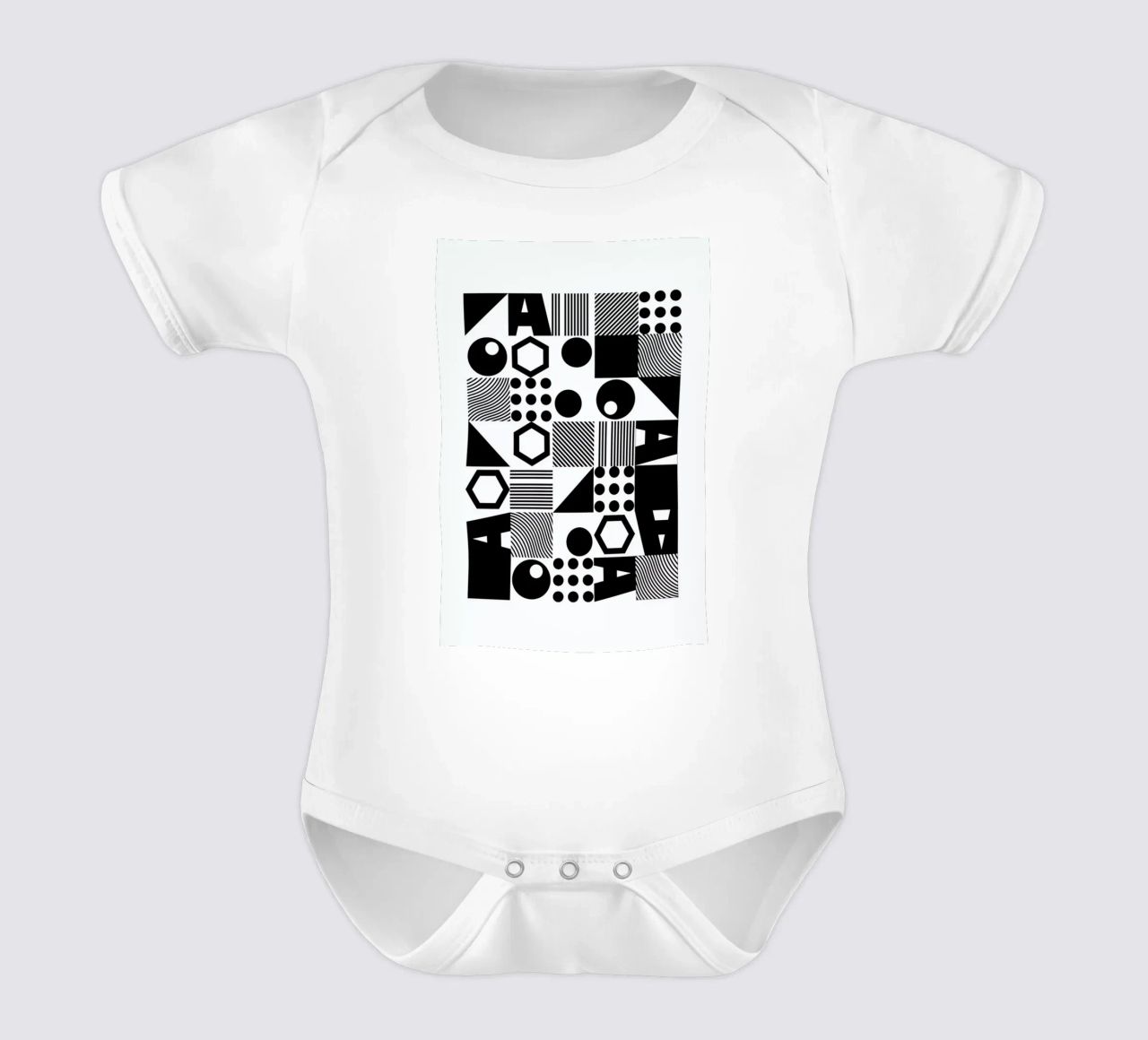 Geometric 2 Kurzarm Babybody von Nordic Creators