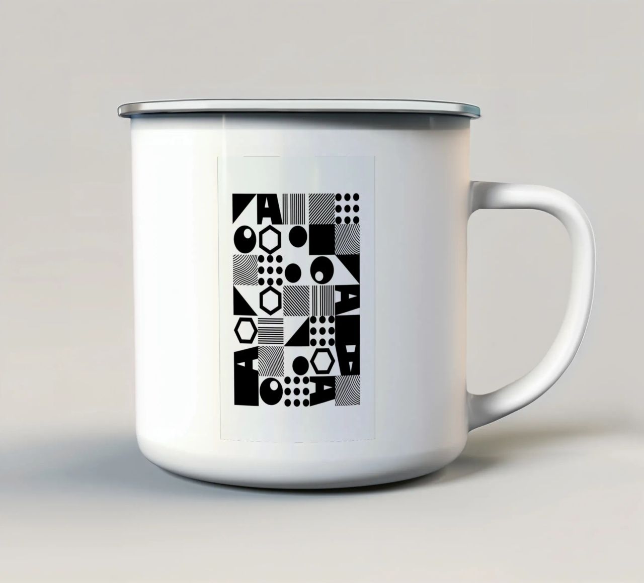 Geometric 2 tazza in smalto da Nordic Creators