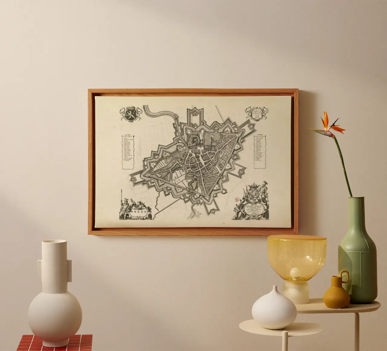 Breda, The Netherlands, 1652 tela con Cornice a cassetta da Artokoloro Quint Lox Ltd