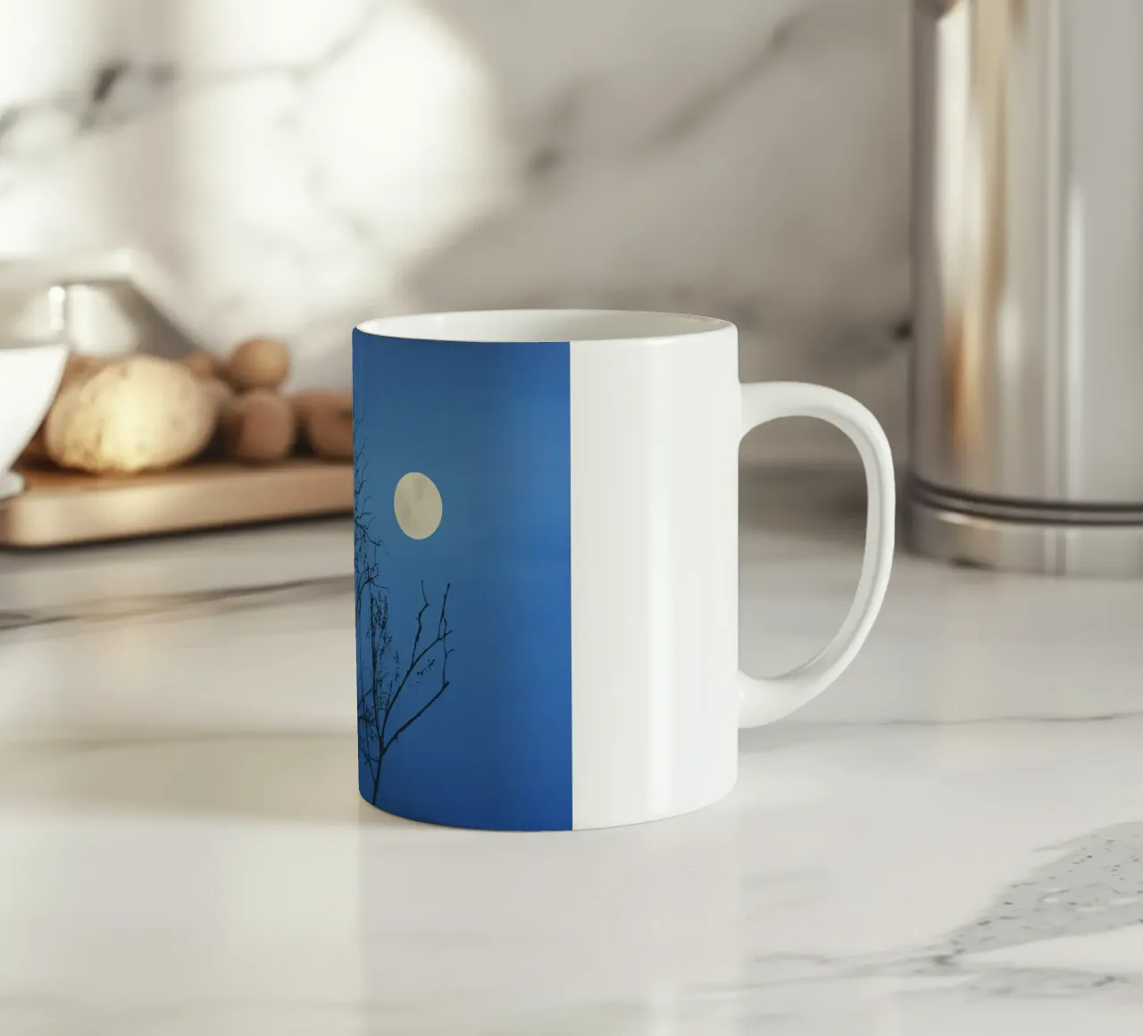 Blu notte di luna piena tazza in ceramica da Little Dean