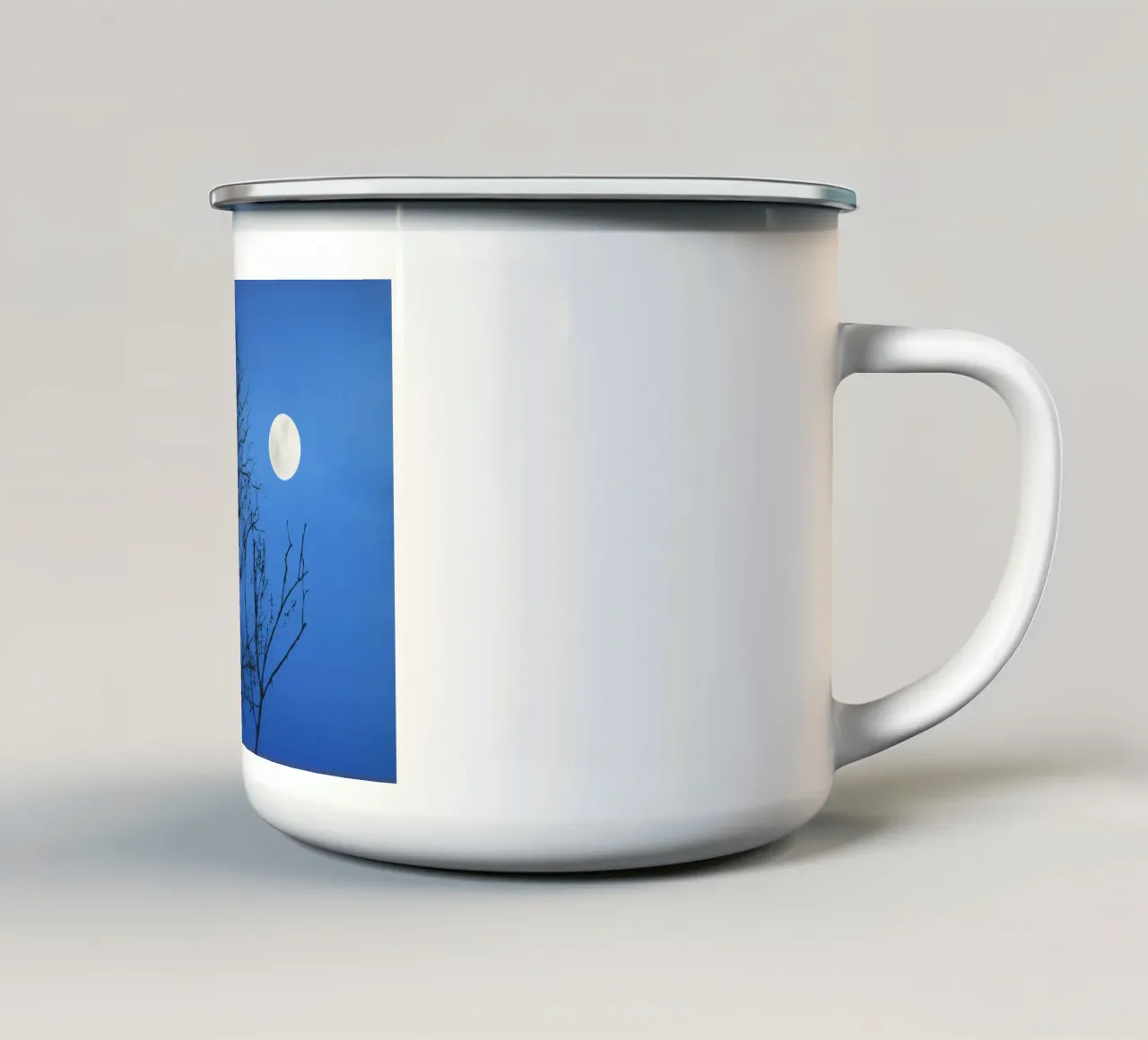 Blu notte di luna piena tazza in smalto da Little Dean