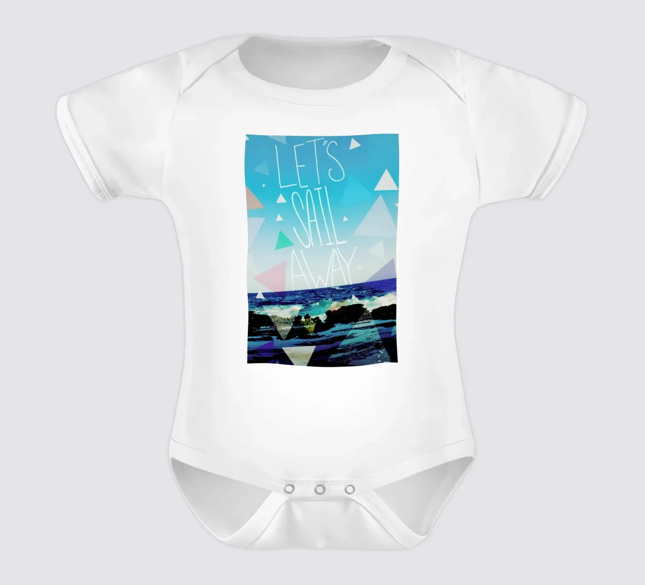 Let's Sail Away body neonato maniche corte da Leah Flores