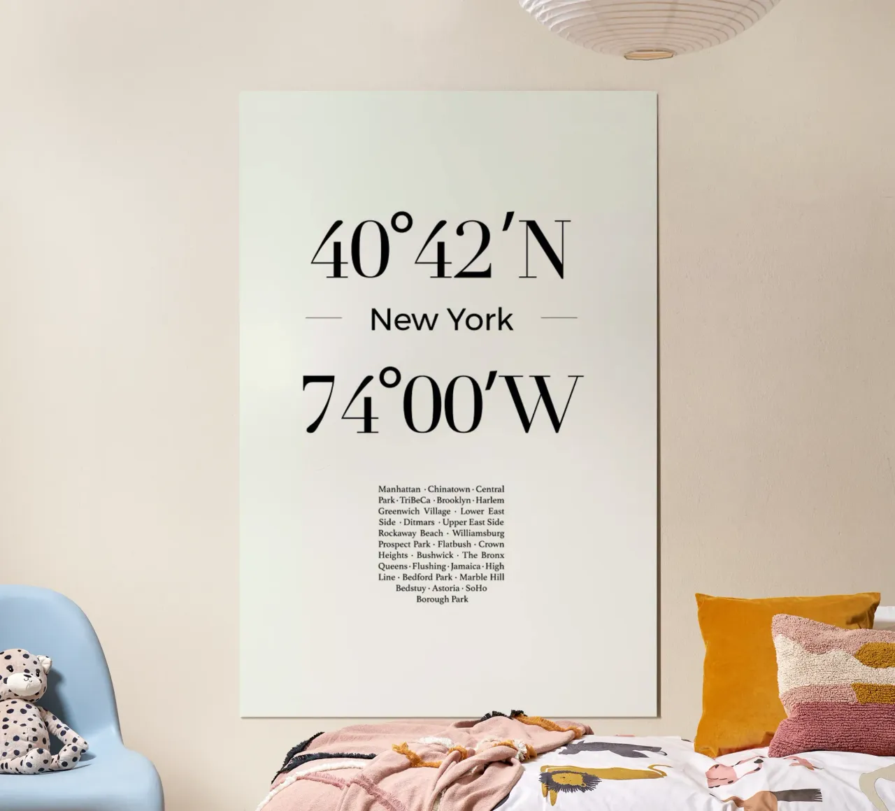 New York poster con telaio in legno da Studio One